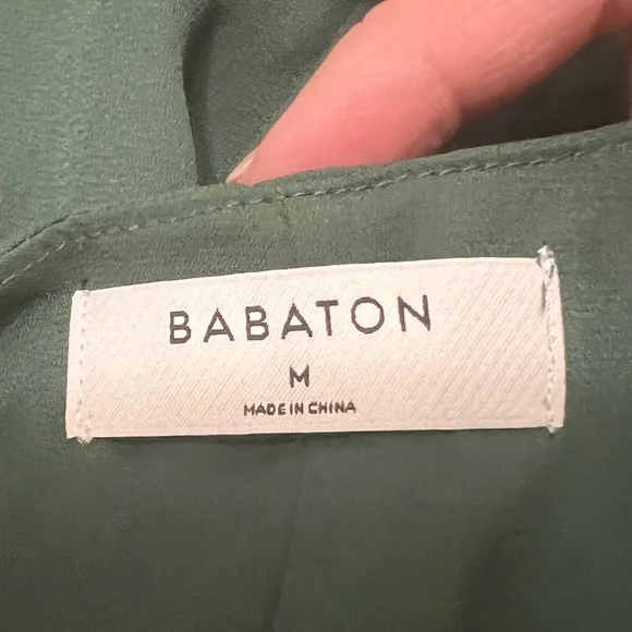 Aritzia Babaton $75 Emerald Green Wallace Wrapped midi Dress Size M - Picture 7 of 15